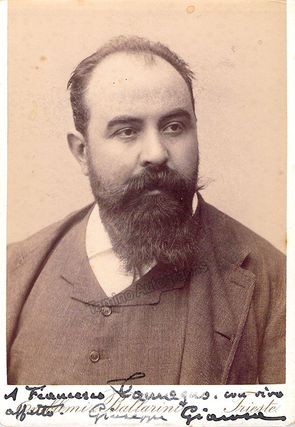 Giacosa, Giuseppe - Signed Cabinet Photograph