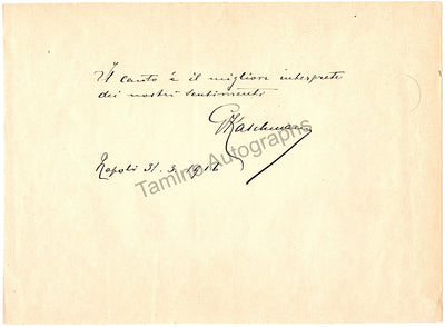 Kaschmann, Giuseppe - Signed Album Page 1916