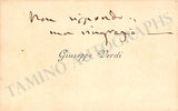 Verdi, Giuseppe - Autograph Personal Card