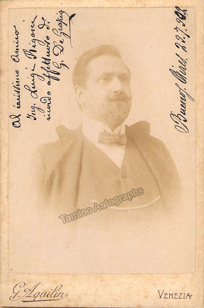 De Grazia, Giuseppe - Signed Cabinet Photograph