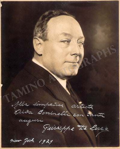 De Luca, Giuseppe - Signed Photograph 1929