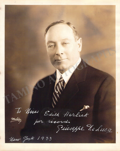 De Luca, Giuseppe - Signed Photograph 1933