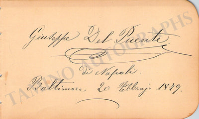 Del Puente, Giuseppe - Signed Album Page 1879