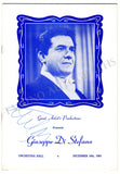 Di Stefano, Giuseppe - Signed Program Chicago 1964