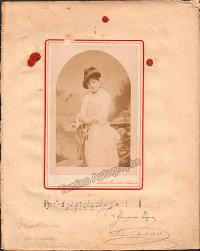 Pasqua, Giuseppina - Autograph Music Quote + Photo