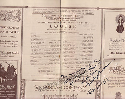 Axman, Gladys - Signed Program Louise 1921