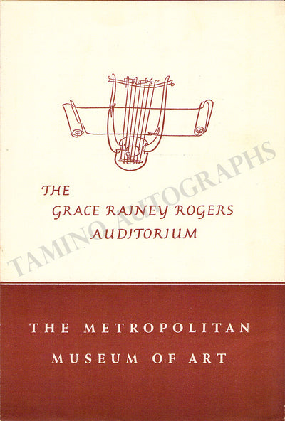 Gould, Glenn - Concert Program New York 1956