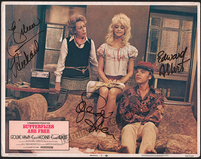 Hawn, Goldie - Heckart, Eileen - Albert, Edward - Signed Poster "Butterflies Are Free"