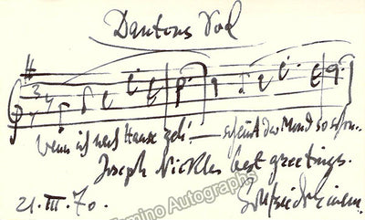 Einem, Gottfried von - Autograph Manuscripts (Various Options)