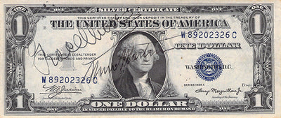 Moore, Grace - Martini, Nino - Signed US$1 Bill
