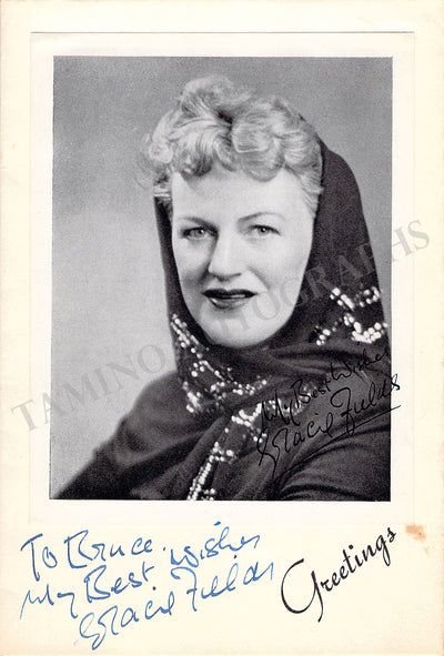 Fields, Gracie - Signed Card