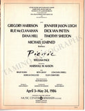 Harrison, Gregory - McClanahan, Rue & Others - Signed Program "Picnic"