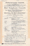 Strauss, Richard - Grieg, Edvard - Mottl, Felix - Concert Playbill Vienna 1895