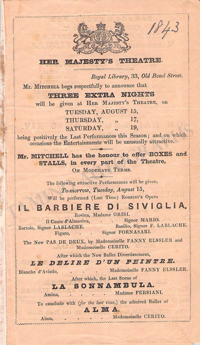 Mario, Giovanni - Grisi, Giulia & Others - Vintage Program 1843