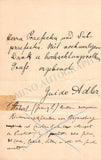 Adler, Guido - Set of 2 Autograph Letters Signed 1891 & 1912