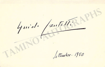 Cantelli, Guido - Signed Card 1950
