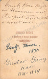 Gunz, Gustav - Set of 2 Vintage CDV Photos