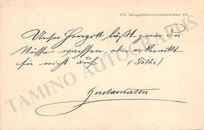 Walter, Gustav - Signed Card