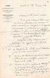 Benedit, Gustave - Set of 2 Autograph Letters Signed 1864