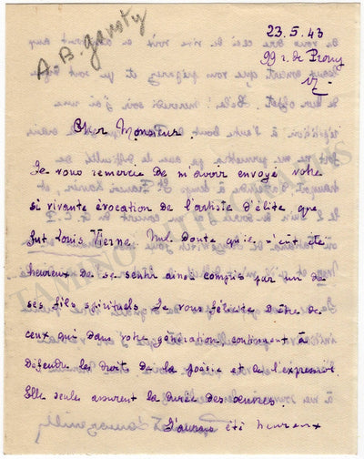 Samazeuilh, Gustave - Set of 2 Autograph Letters Signed