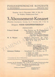 Knappertsbusch, Hans - Concert Program Vienna 1942