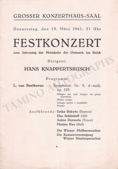 Knappertsbusch, Hans - Lot of 24 Programs