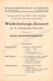 Knappertsbusch, Hans - Lot of 24 Programs