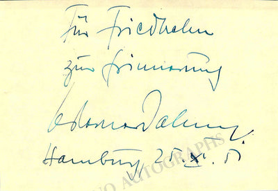Kreutzberg, Harald - Signed Album Page 1951 & Signed Photo