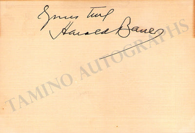 Bauer, Harold - Signed Card