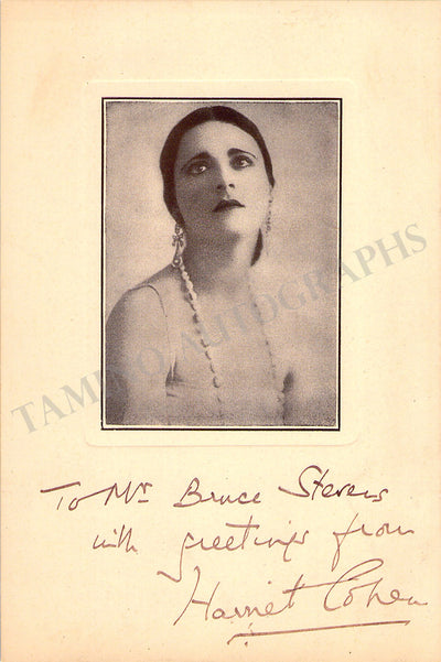 Cohen, Harriet - Signed Photograph