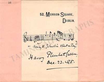 Plunkett Greene, Harry - Autograph Musical Quote Signed