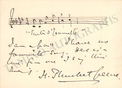 Plunket Greene, Harry - Autograph Music Quote Signed