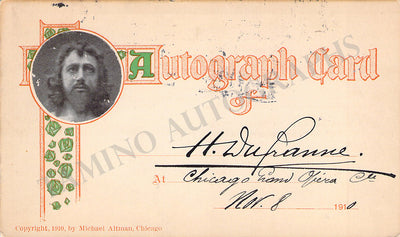 Dufranne, Hector - Signed Postcard 1910