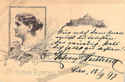 Bleibtreu, Hedwig - Signed Photograph 1897