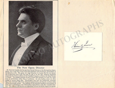 Conreid, Heinrich - Signed Card + Photo