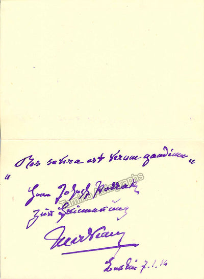 Marteau, Henri - Signed Card 1936