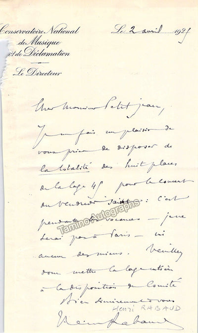 Autograph Letter Signed (1929)