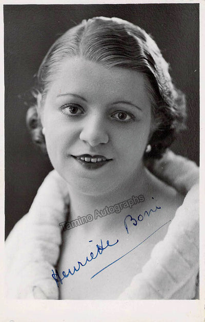 BONI, Henriette (Various Autographs)