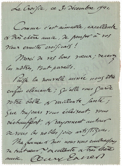 Expert, Henry - Set of 8 Autograph Letters Signed 1941-1948