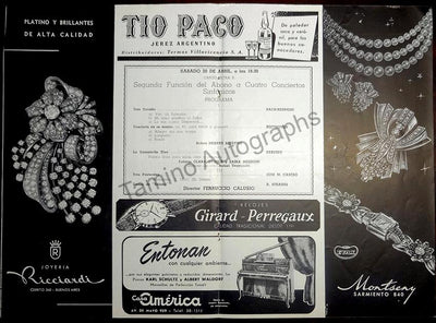 Szeryng, Henryk - Unsigned Concert Programs (Various Options)