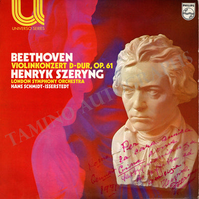 Szeryng, Henryk - Signed LP Record Beethoven Violin Concerto