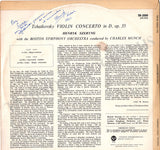 Szeryng, Henryk - Signed LP Record Tchaikovsky Violin Concerto