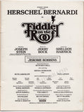 Bernardi, Herschel - Gemignani, Rhonda - Signed Booklet "Fiddler on the Roof"