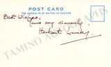 Lumby, Herbert - Autograph Note Signed 1968