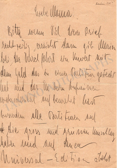 Autograph Letter Signed to his mom (1936)