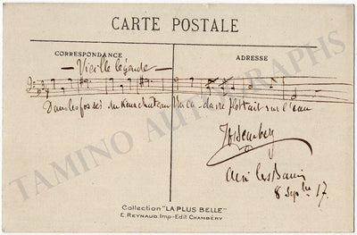 Bemberg, Herman - Autograph Music Quote Signed 1917