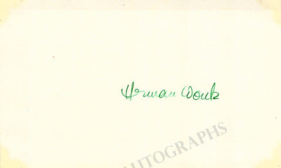 Wouk, Herman - Signed Card
