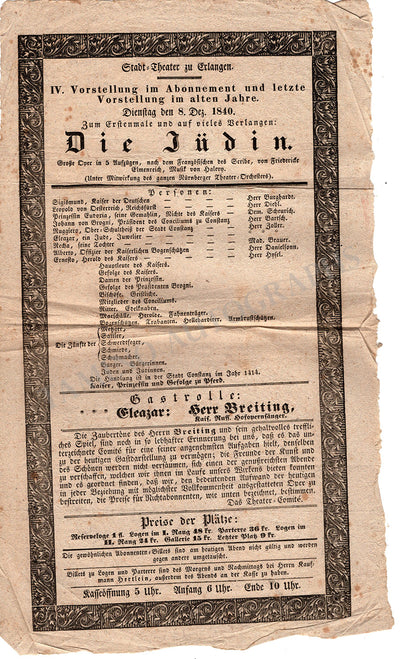 Bretting, Hermann - Set of 5 Vintage Playbills