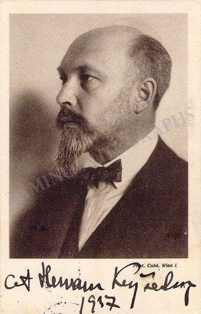 Keyserling, Hermann von - Signed Photograph 1917
