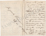 Ronger, Louis (Herve) - Set of 2 Autograph Letters Signed 1869 & 1874